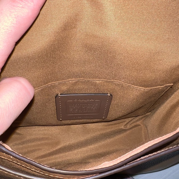 Authentic Coach Colourblock Saddle Bag - Picture 6 of 7
